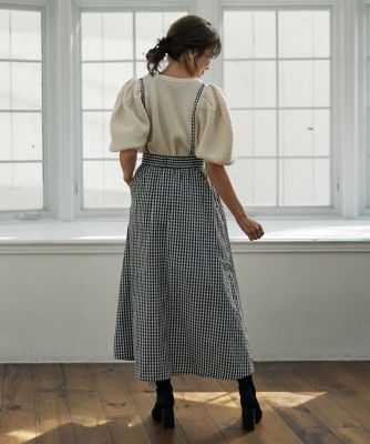 　《曽田茉莉江コラボ》レディなサスペンダースカート（５１３４１５２０２５）