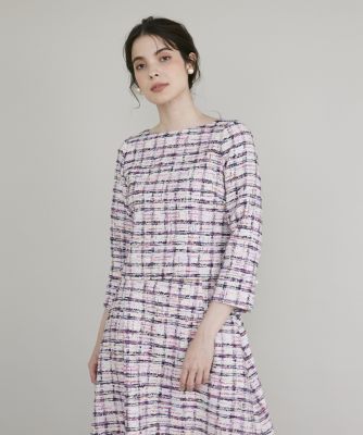 大きいサイズ》ファンシーツイードブラウス《M Maglie le 