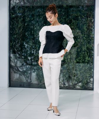 《Ｍ　Ｍａｇｌｉｅ　ｌｅ　ｃａｓｓｅｔｔｏ×吉田理紗》美脚ストレートパンツ（５１４０１６１２０４）
