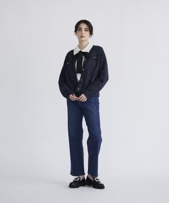《大きいサイズ》ハイウエストセミワイドジーンズ《Ｍａｇｌｉｅ　Ｊｅａｎｓ》（５１４０１６１８２５）