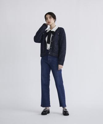 《大きいサイズ》ハイウエストセミワイドジーンズ《Ｍａｇｌｉｅ　Ｊｅａｎｓ》（５１４０１６１８２５）