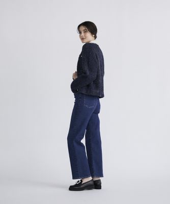 《大きいサイズ》ハイウエストセミワイドジーンズ《Ｍａｇｌｉｅ　Ｊｅａｎｓ》（５１４０１６１８２５）