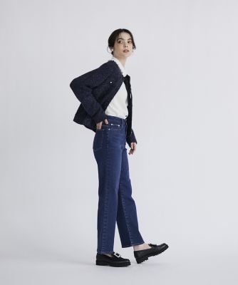 《大きいサイズ》ハイウエストセミワイドジーンズ《Ｍａｇｌｉｅ　Ｊｅａｎｓ》（５１４０１６１８２５）