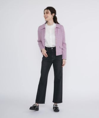 《大きいサイズ》ハイウエストセミワイドジーンズ《Ｍａｇｌｉｅ　Ｊｅａｎｓ》（５１４０１６１８２５）