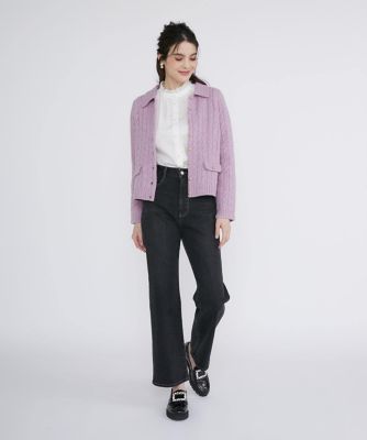 《大きいサイズ》ハイウエストセミワイドジーンズ《Ｍａｇｌｉｅ　Ｊｅａｎｓ》（５１４０１６１８２５）