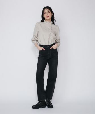 《大きいサイズ》ハイウエストセミワイドジーンズ《Ｍａｇｌｉｅ　Ｊｅａｎｓ》（５１４０１６１８２５）
