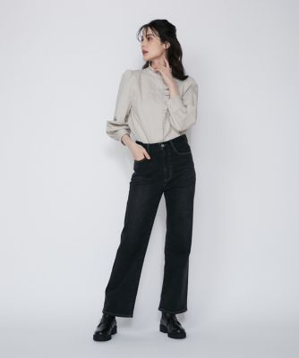 《大きいサイズ》ハイウエストセミワイドジーンズ《Ｍａｇｌｉｅ　Ｊｅａｎｓ》（５１４０１６１８２５）