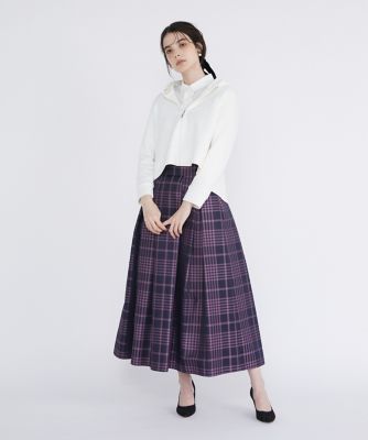 ＜Maglie le cassetto  (Women)＞タックフレアチェックボリュームスカート（５１４１１５２００３）