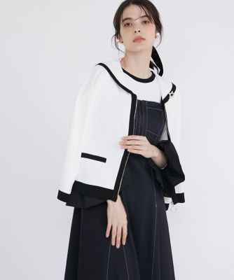 ＜Maglie le cassetto L (Women/大きいサイズ)＞《大きいサイズ》セーラーカラージップカーディガン（５１４１１７８８０８）
