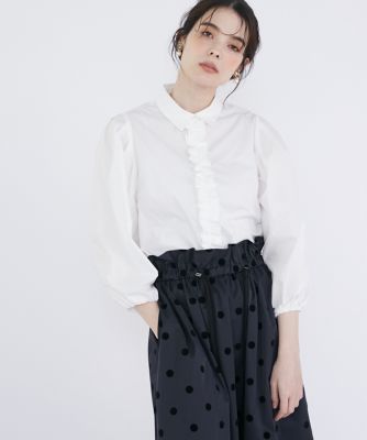 「Maglie le cassetto」 半袖ブラウス 9号 ホワイト レディース 11004514118200120001