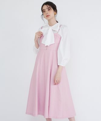 ＜Maglie le cassetto  (Women)＞キャミ型デニムジャンパースカート（５１４２１２１００１）