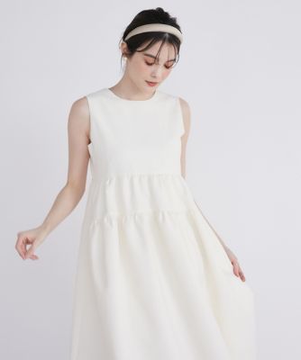 大きいサイズ》フラワージャガードティアードワンピース《M