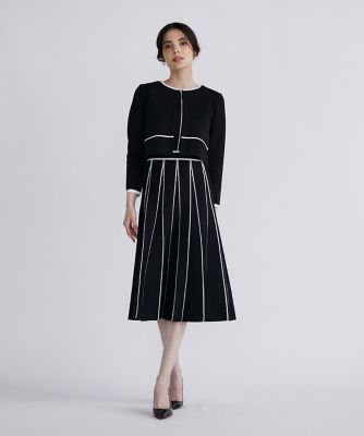 《Ｍ　Ｍａｇｌｉｅ　ｌｅ　ｃａｓｓｅｔｔｏ》ラインニットワンピース（５１４２１７２２０２）