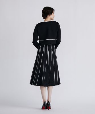 《Ｍ　Ｍａｇｌｉｅ　ｌｅ　ｃａｓｓｅｔｔｏ》ラインニットワンピース（５１４２１７２２０２）