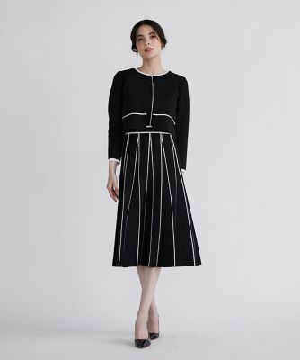 M Maglie le cassetto》ラインクルーカーディガン