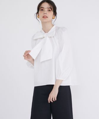 ビッグボウタイブラウス（5142182013） | Maglie le