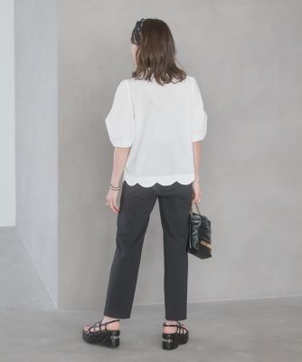 machatt マチャットメモリーラッフルブラウス ビックカラー