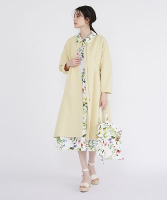 《大きいサイズ》ボタニカル柄ショートブラウス（５１４２１８２８０４）