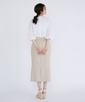 《大きいサイズ》袖刺繍レースブラウス（５１４２１８２８０８）