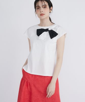＜Maglie le cassetto  (Women)＞ビッグリボンカットソー（５１４２１９０００４）