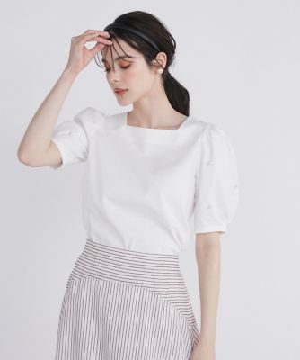 ＜Maglie le cassetto  (Women)＞袖パールカットソー（５１４２１９０００５）