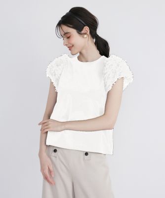 ＜Maglie le cassetto  (Women)＞フェザーチュールカットソー（５１４２１９０００６）