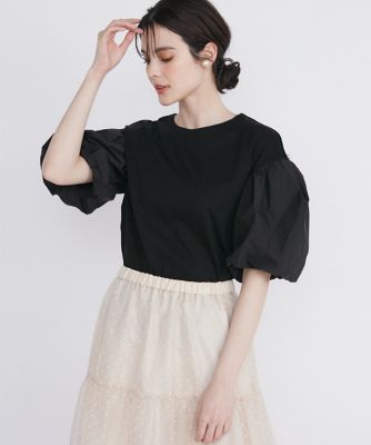 ＜Maglie le cassetto  (Women)＞映え袖ドッキングカットソー（５１４２１９０００８）