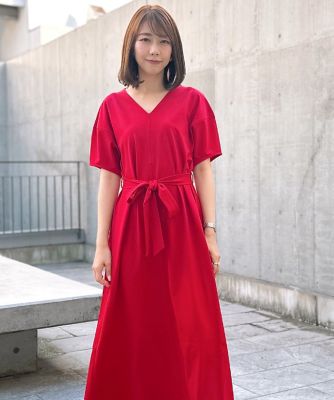 Vネックフレアワンピース（5142192011） | Maglie le