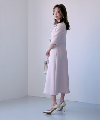 大きいサイズ》“クチュールリボン”クラシカルワンピース《M