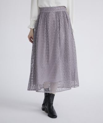 レビュー高評価の商品!の商品をすべて スター刺繍レーススカート（5143152301） | le Maglie スカート