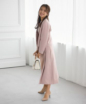 曽田茉莉江コラボ》パールボタン巻きフレアスカート