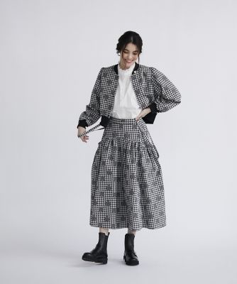 大きいサイズ》千鳥×ハートジャガードスカート（5144152806
