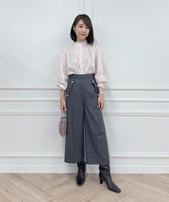 ブラックデニムガウチョパンツ | マーリエ ル カセット(Maglie