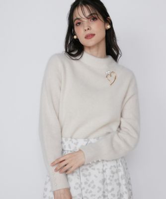 ＜Maglie le cassetto L (Women/大きいサイズ)＞《大きいサイズ》フォックス混ボリュームスリーブニット（５１４４１７０８１３）
