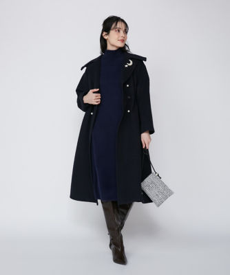 フォックス混ボリュームスリーブニットワンピース