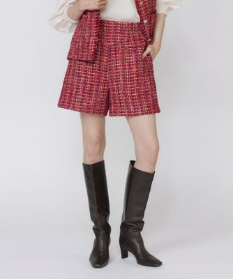 ＜Maglie le cassetto  (Women)＞《Ｍ　Ｍａｇｌｉｅ　ｌｅ　ｃａｓｓｅｔｔｏ》カンポーレツイードキュロット（５１５０１６１２０２）