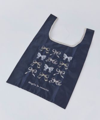 Maglie le cassetto (Women)/マーリエ ル カセット 刺繍エコバッグ(5150201001) 60ネービーブルー 旅行用かばん・バッグ【三越伊勢丹/公式】
