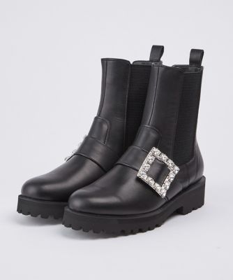 ＜Maglie le cassetto  (Women)＞ビジューサイドゴアブーツ（５１５０２０３００１）