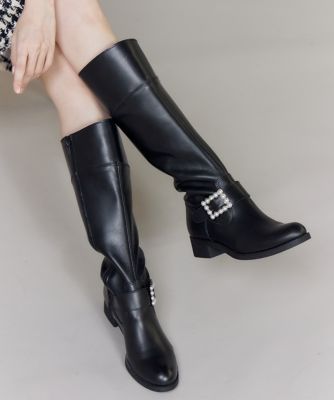 パールビジューロングブーツ（5150203002） | Maglie le