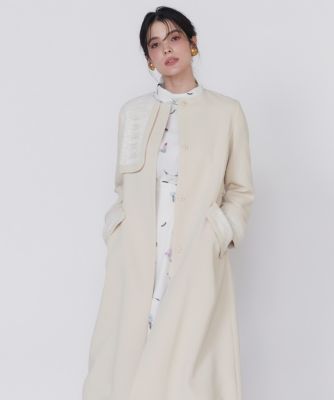 Maglie le cassetto L (Women/大きいサイズ)/マーリエ ル カセット L 《大きいサイズ》レースドッキングトレンチコート（５１５１１１４８０１）