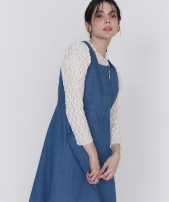 《大きいサイズ》デニムワンピース（５１５１１２１８０１）