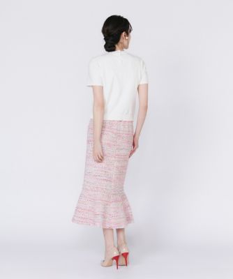 《大きいサイズ》３Ｄ刺繍レースプルオーバー《Ｍａｇｌｉｅ　Ｗｈｉｔｅ》（５１５１１７０１１２）