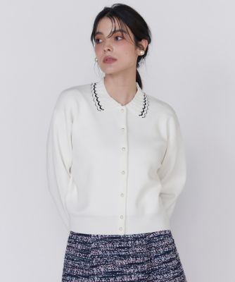 ＜Maglie le cassetto  (Women)＞プリーツカラーカーディガン（５１５１１７８００４）