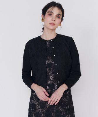 《大きいサイズ》３Ｄ刺繍レースカーディガン《Ｍａｇｌｉｅ　Ｗｈｉｔｅ》（５１５１１７８１１１）
