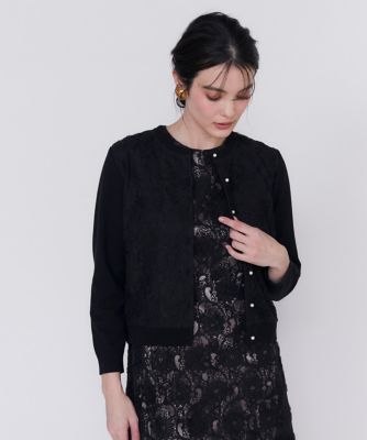 《大きいサイズ》３Ｄ刺繍レースカーディガン《Ｍａｇｌｉｅ　Ｗｈｉｔｅ》（５１５１１７８１１１）