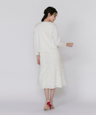 ３Ｄ刺繍レースカーディガン《Ｍａｇｌｉｅ　Ｗｈｉｔｅ》（５１５１１７８３１１）