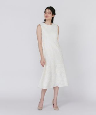 ３Ｄ刺繍レースワンピース《Ｍａｇｌｉｅ　Ｗｈｉｔｅ》（５１５２１２１３０１）