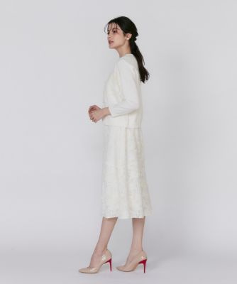 ３Ｄ刺繍レースワンピース《Ｍａｇｌｉｅ　Ｗｈｉｔｅ》（５１５２１２１３０１）
