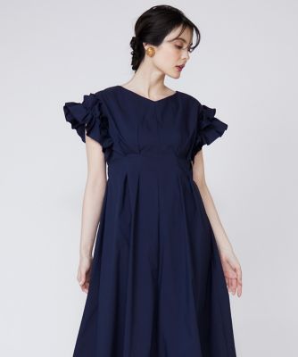 ＜Maglie le cassetto L (Women/大きいサイズ)＞《大きいサイズ》フリルスリーブワンピース（５１５２１２１８１５）