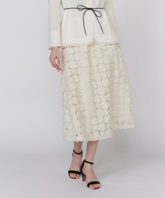 ＜Maglie le cassetto  (Women)＞３Ｄフラワーチュールスカート（５１５２１５２３０２）